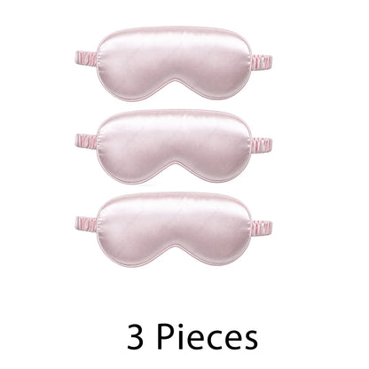 1/2/3Pack Silk Sleep Mask - Elastic Blackout Eye Mask & Blindfold for Full Night'S Sleep, Light Blocking, Adjustable Strap