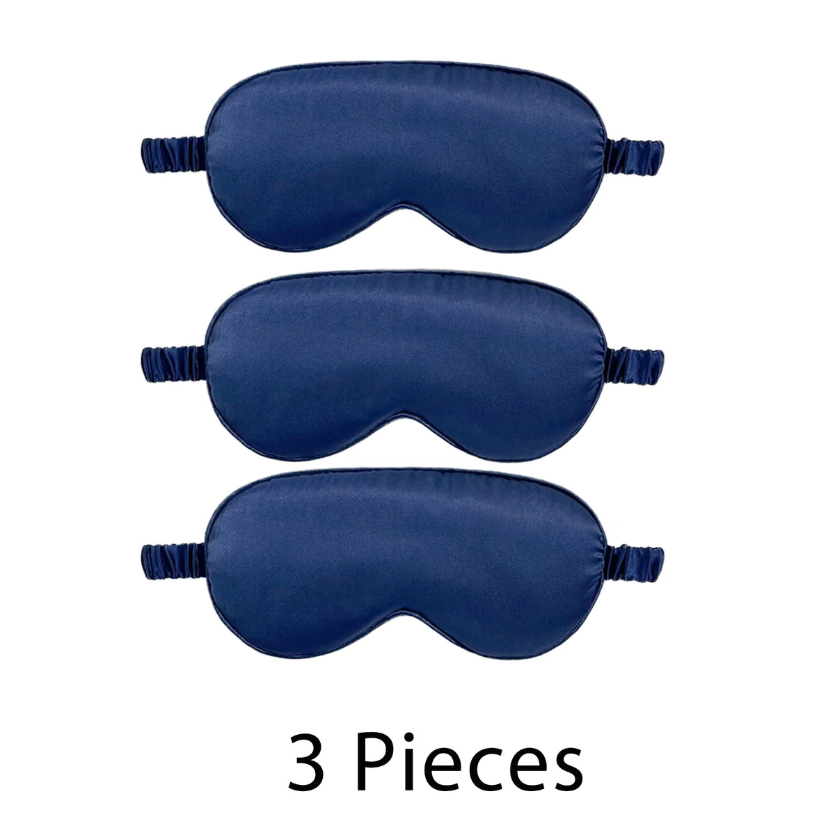 1/2/3Pack Silk Sleep Mask - Elastic Blackout Eye Mask & Blindfold for Full Night'S Sleep, Light Blocking, Adjustable Strap