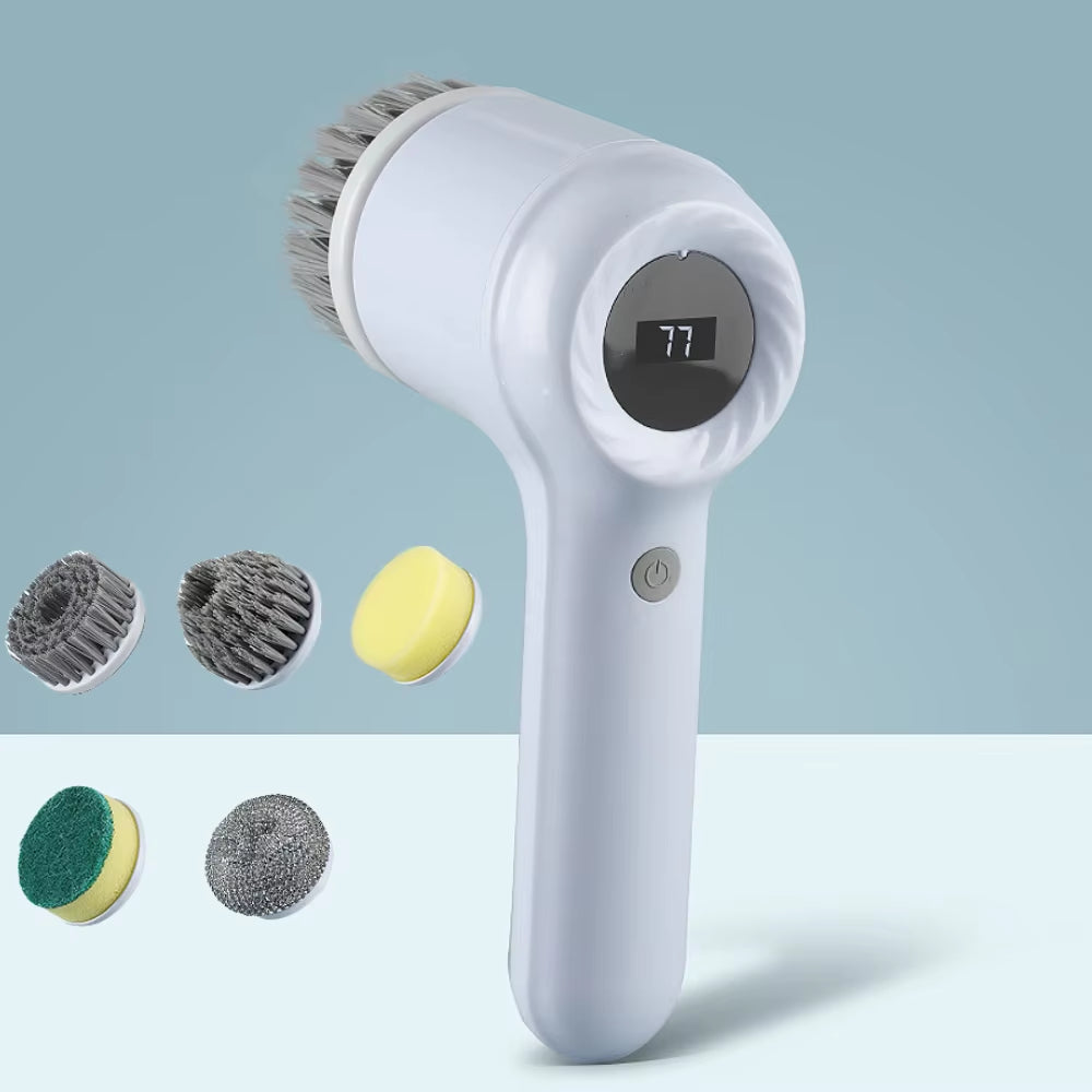 USB Electric Rotary Scrubber Cleaning Brush,With 5 Brush Head Electric Cleaning Brush,For ,Kitchen,Bathtub Tile Scrubber
