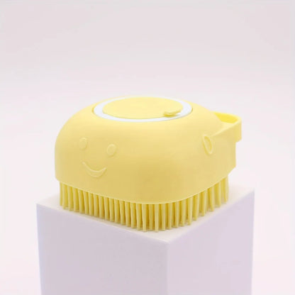 Pet Dog & Cat Grooming Bath Brush Silicone Gel Shower Massage Refillable Scrubbing Tool Complete Cleaning Supplies