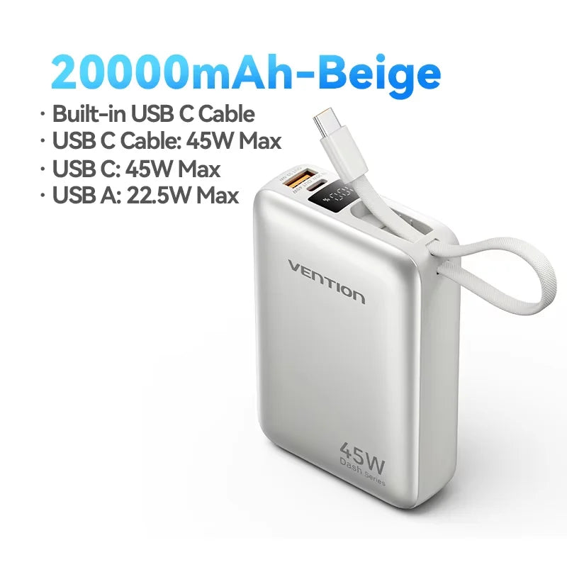 CCC 45W 20000Mah Power Bank Fast Charging Portable Charger for Xiaomi Iphone Pro Max Samsung Galaxy Battery 3C Powerbank