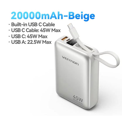 CCC 45W 20000Mah Power Bank Fast Charging Portable Charger for Xiaomi Iphone Pro Max Samsung Galaxy Battery 3C Powerbank