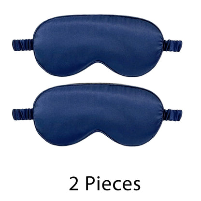 1/2/3Pack Silk Sleep Mask - Elastic Blackout Eye Mask & Blindfold for Full Night'S Sleep, Light Blocking, Adjustable Strap