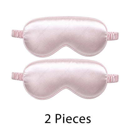 1/2/3Pack Silk Sleep Mask - Elastic Blackout Eye Mask & Blindfold for Full Night'S Sleep, Light Blocking, Adjustable Strap