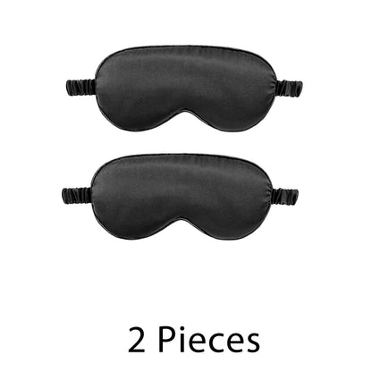 1/2/3Pack Silk Sleep Mask - Elastic Blackout Eye Mask & Blindfold for Full Night'S Sleep, Light Blocking, Adjustable Strap