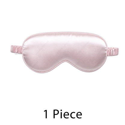 1/2/3Pack Silk Sleep Mask - Elastic Blackout Eye Mask & Blindfold for Full Night'S Sleep, Light Blocking, Adjustable Strap